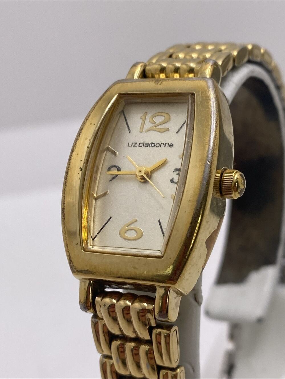 Liz Claiborne Womens Gold Watch New Battery